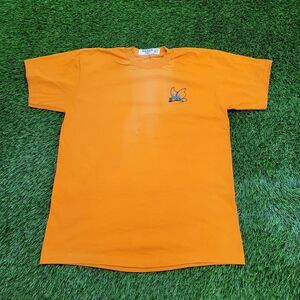 Vintage Butterfly Shirt Womens Large 21x27 Orange